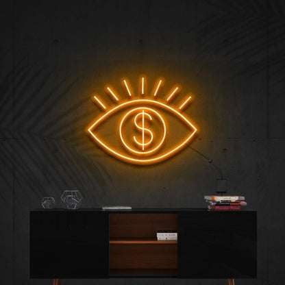 All Eye See Is Money Led Neon Sign For Modern Home Office Financial Decor | Shineneon