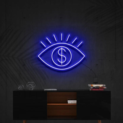 All Eye See Is Money Led Neon Sign For Modern Home Office Financial Decor | Shineneon