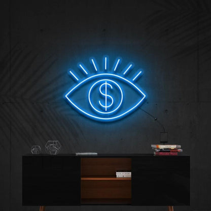 All Eye See Is Money Led Neon Sign For Modern Home Office Financial Decor | Shineneon