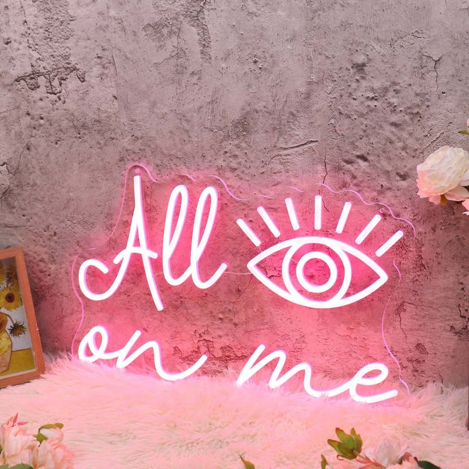 All Eyes On Me Red Custom Led Neon Sign | Shineneon