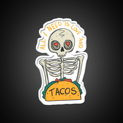 All I Need Is Love And Taco Led Neon Sign Mexican Food Signs Rgb Color - Shineneon