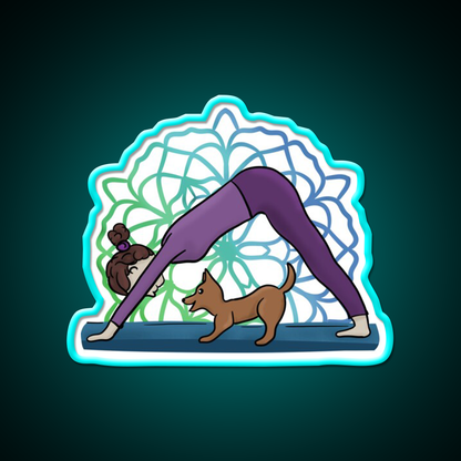 All I Need Is Love And Yoga And A Dog Yoga Led Neon Sign Rgb Color