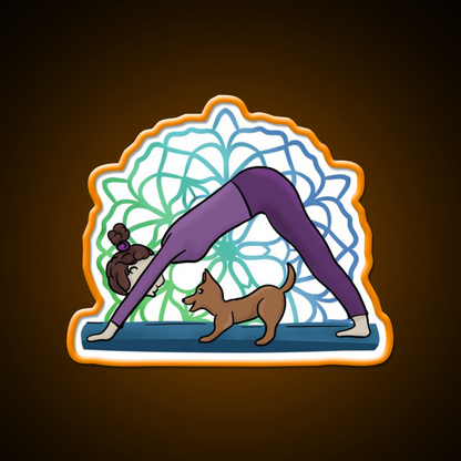 All I Need Is Love And Yoga And A Dog Yoga Led Neon Sign Rgb Color