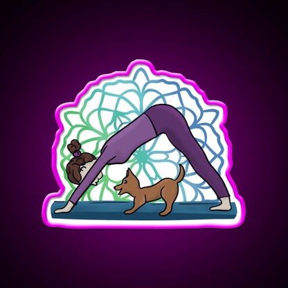 All I Need Is Love And Yoga And A Dog Yoga Led Neon Sign Rgb Color - Shineneon