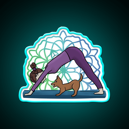 All I Need Is Love And Yoga And A Dog Yoga Led Neon Sign Rgb Color - Shineneon