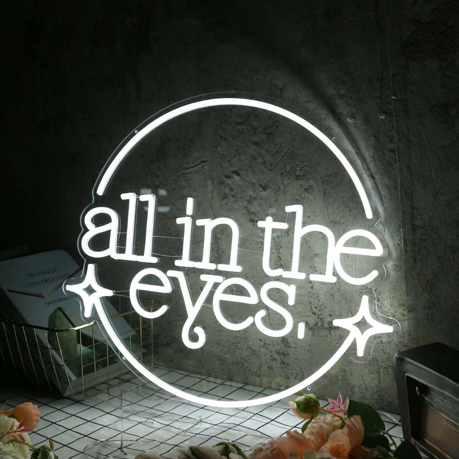 All In The Eyes White Led Neon Sign - Shineneon