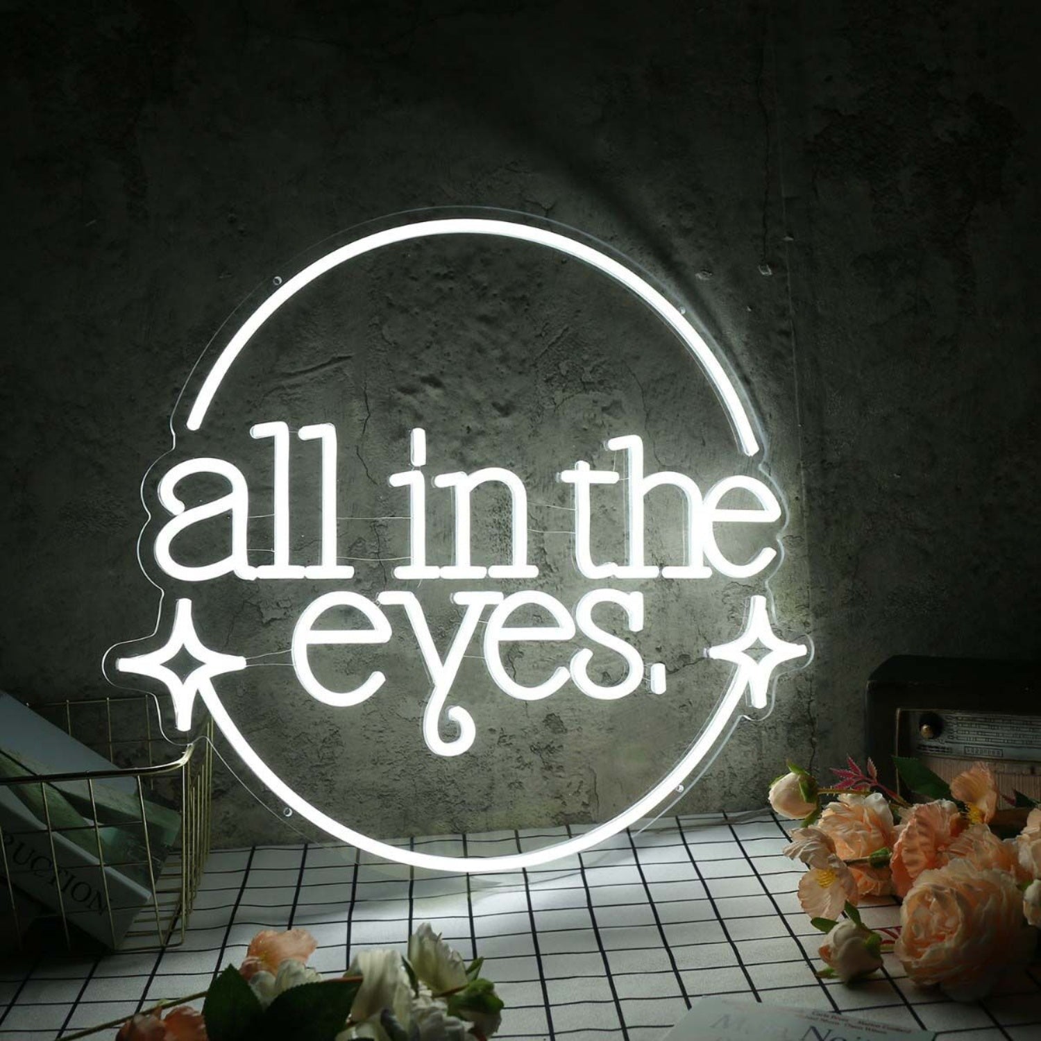 All In The Eyes White Led Neon Sign - Shineneon