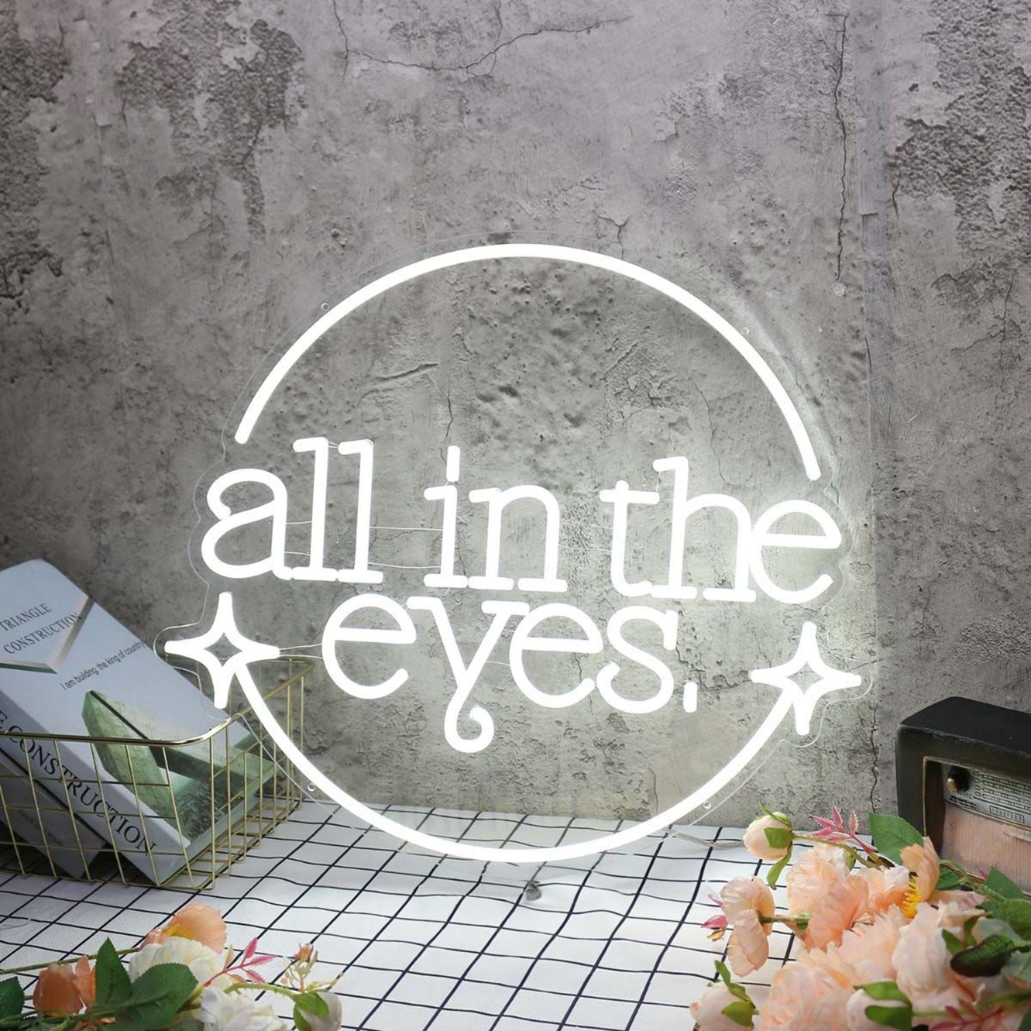 All In The Eyes White Led Neon Sign - Shineneon