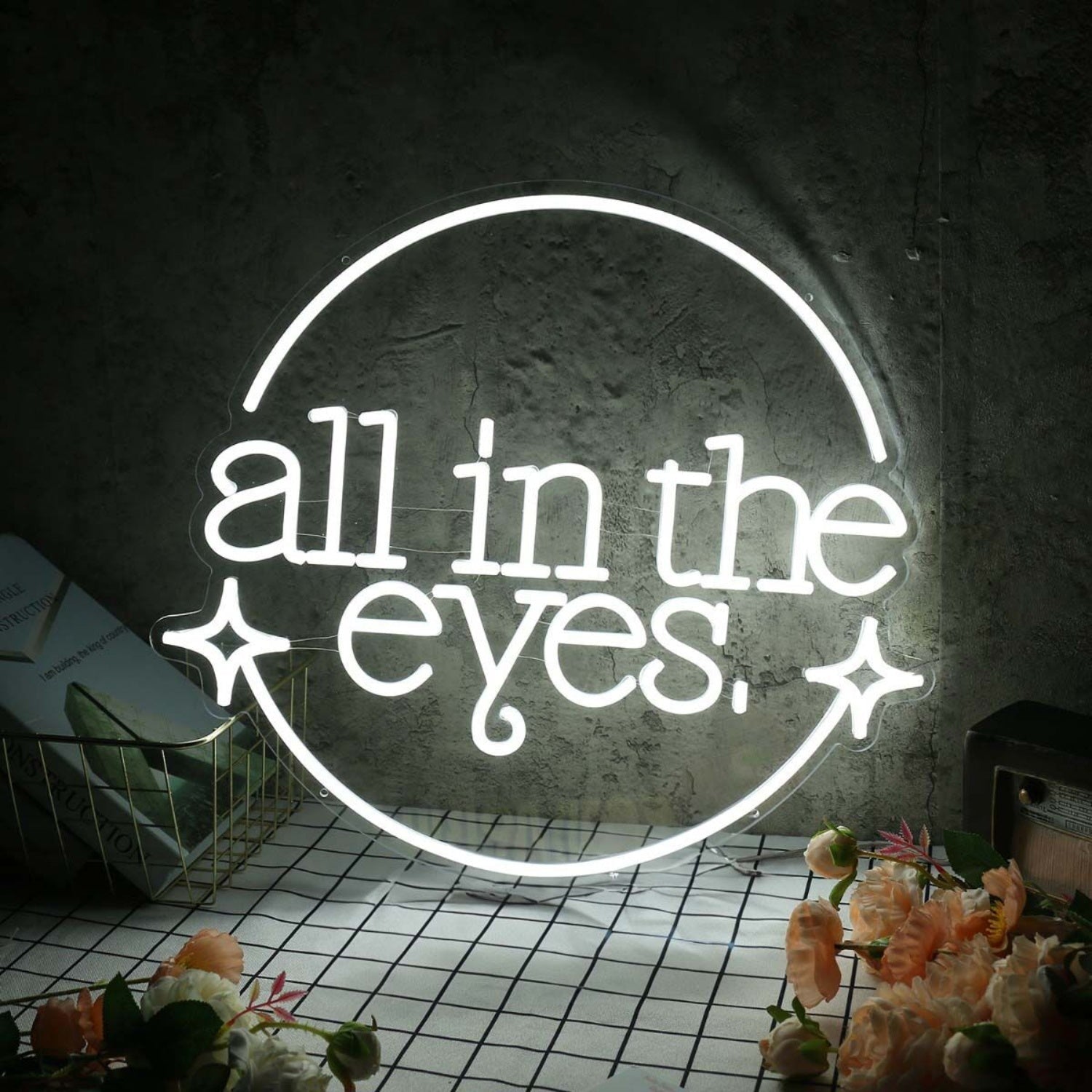 All In The Eyes White Led Neon Sign - Shineneon