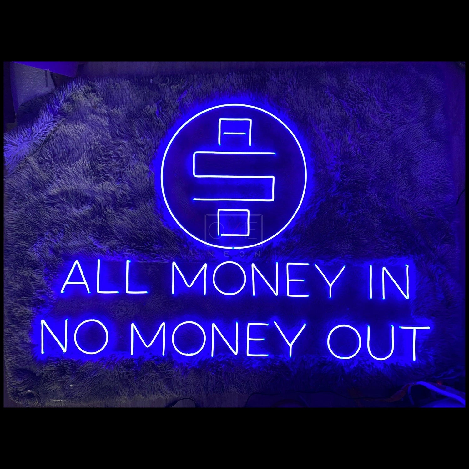All Money In No Money Out Blue Led Neon Sign Home Office Bar Decor | Shineneon