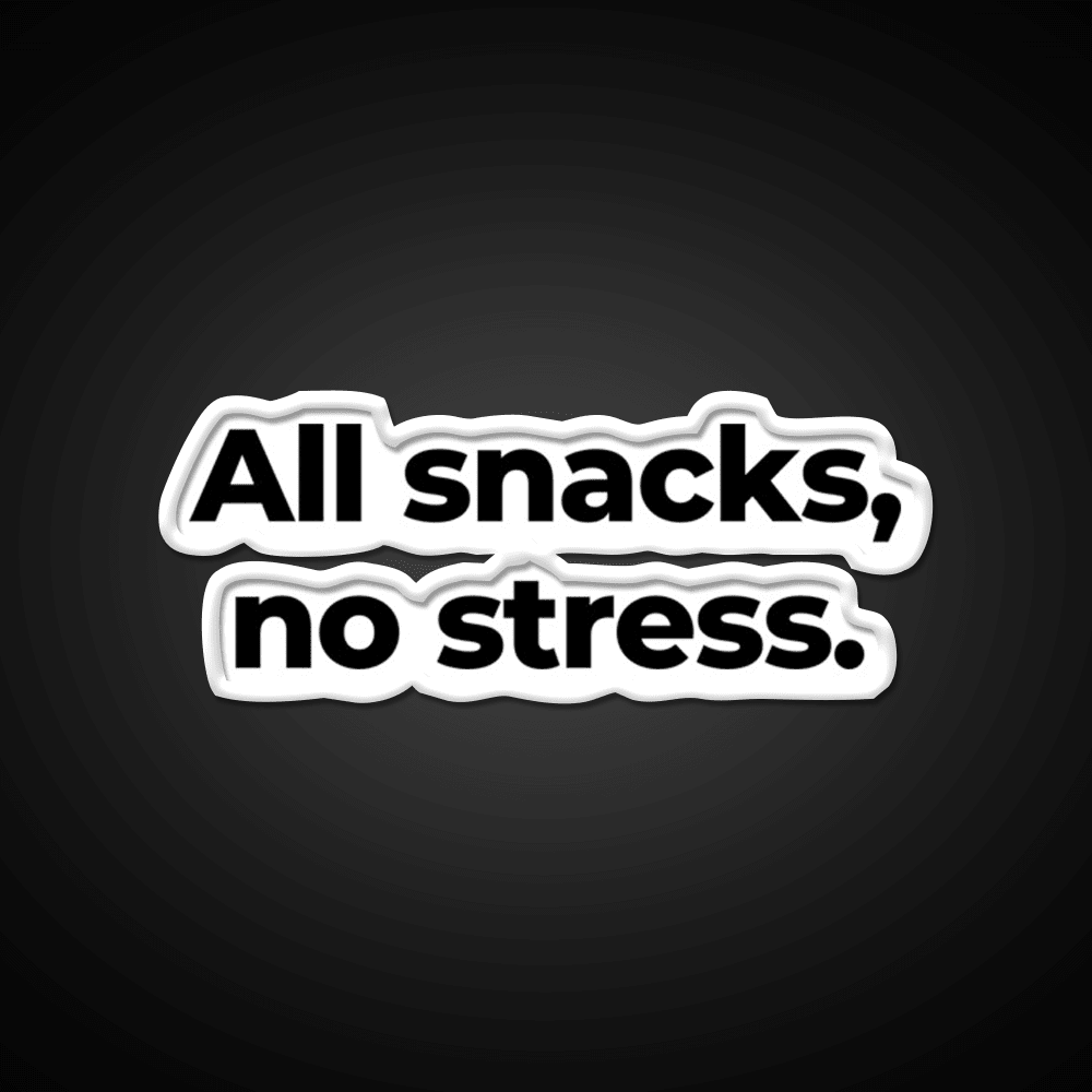 All Snacks No Stress Snack Food Led Neon Sign Rgb Color - Shineneon