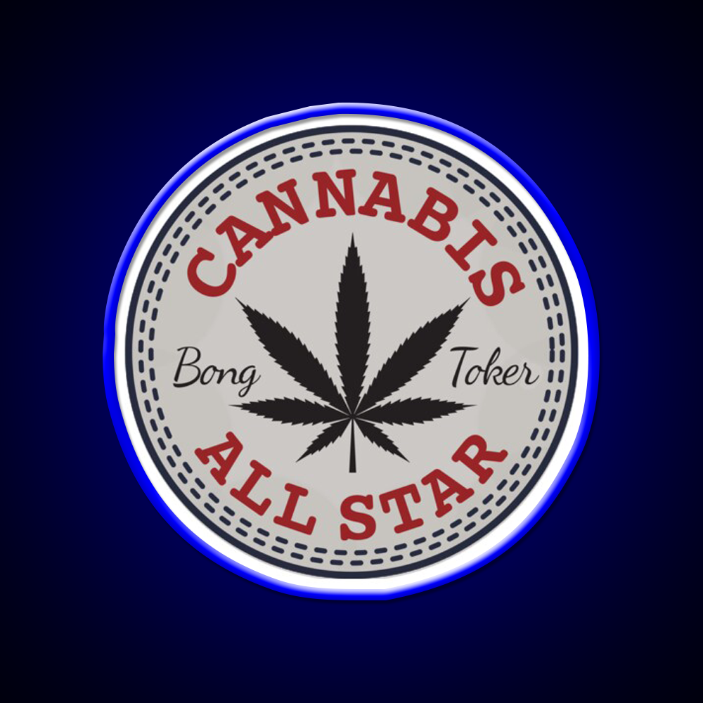All Star Hemp Inspired Green Leaf Led Neon Sign Rgb Color - LED neon sign view 5