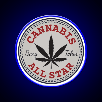 All Star Hemp Inspired Green Leaf Led Neon Sign Rgb Color - Shineneon