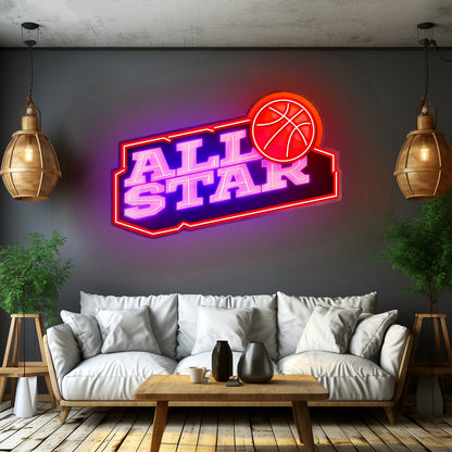 All Star League Led Neon Sign Light Custom Led Signs - Shineneon