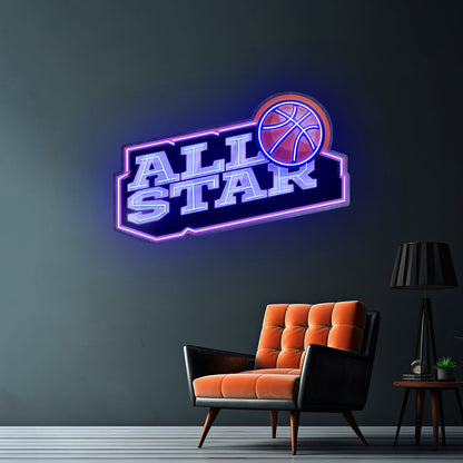 All Star League Led Neon Sign Light Custom Led Signs - Shineneon