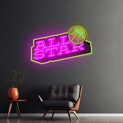 All Star League Led Neon Sign Light Custom Led Signs - Shineneon