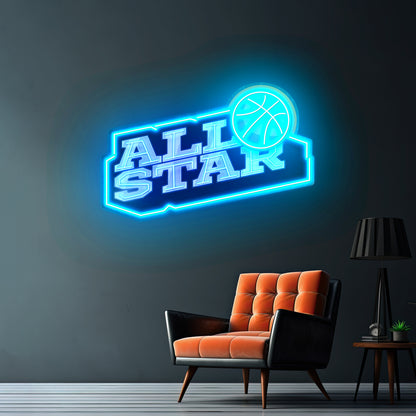 All Star League Led Neon Sign Light Custom Led Signs