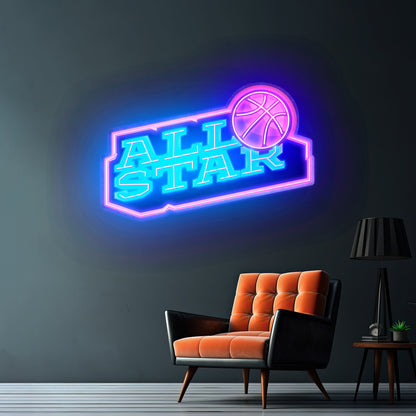 All Star League Led Neon Sign Light Custom Led Signs