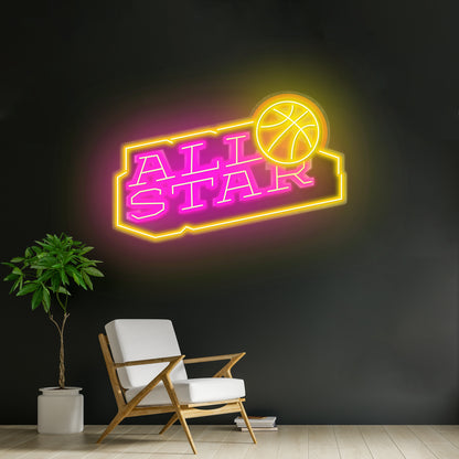 All Star League Led Neon Sign Light Custom Led Signs