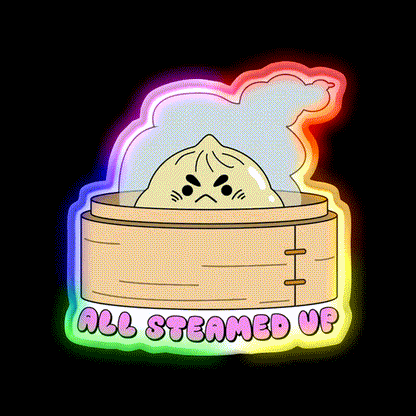 All Steamed Up Led Neon Sign Chinese Food Rgb Color