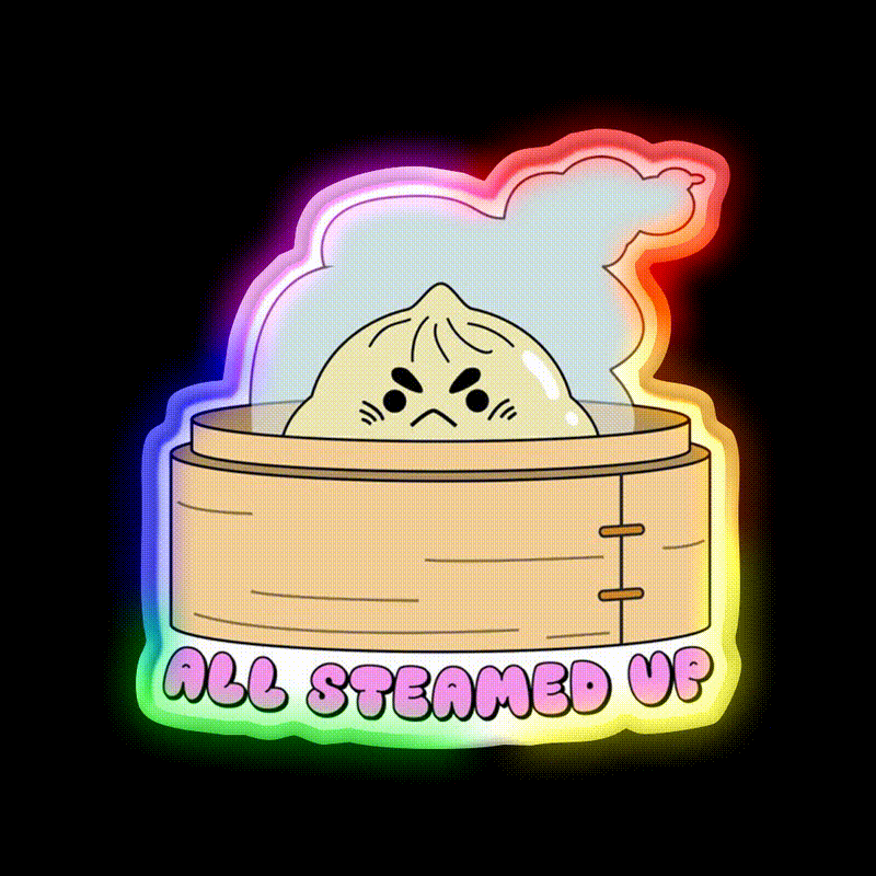 All Steamed Up Led Neon Sign Chinese Food Rgb Color