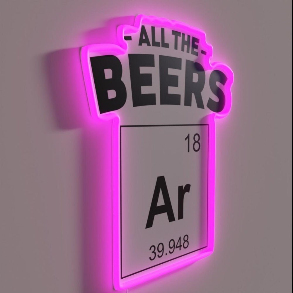 All The Beers Argon Rgb Led Neon Sign - Shineneon