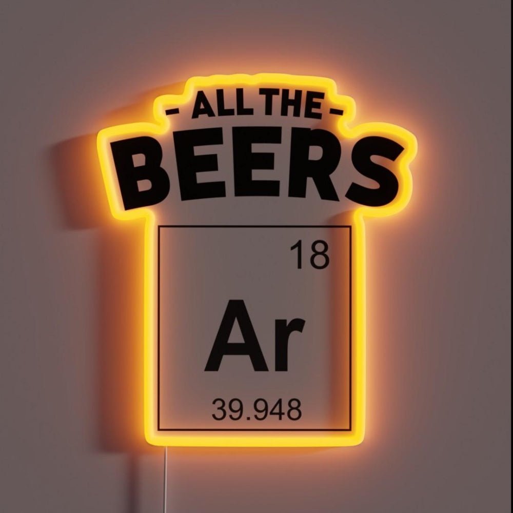 All The Beers Argon Rgb Led Neon Sign - Shineneon
