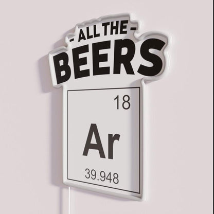 All The Beers Argon Rgb Led Neon Sign - Shineneon