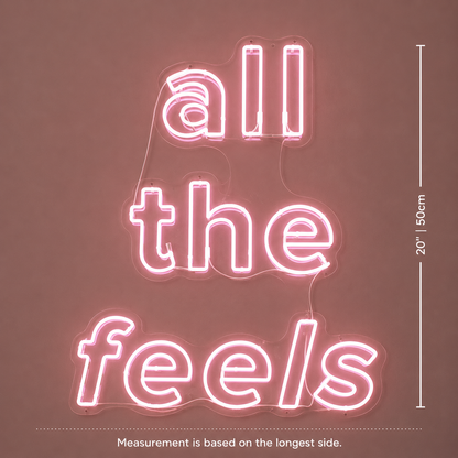 All The Feels LED Neon Sign Bedroom Wall Art - 04 Size Image