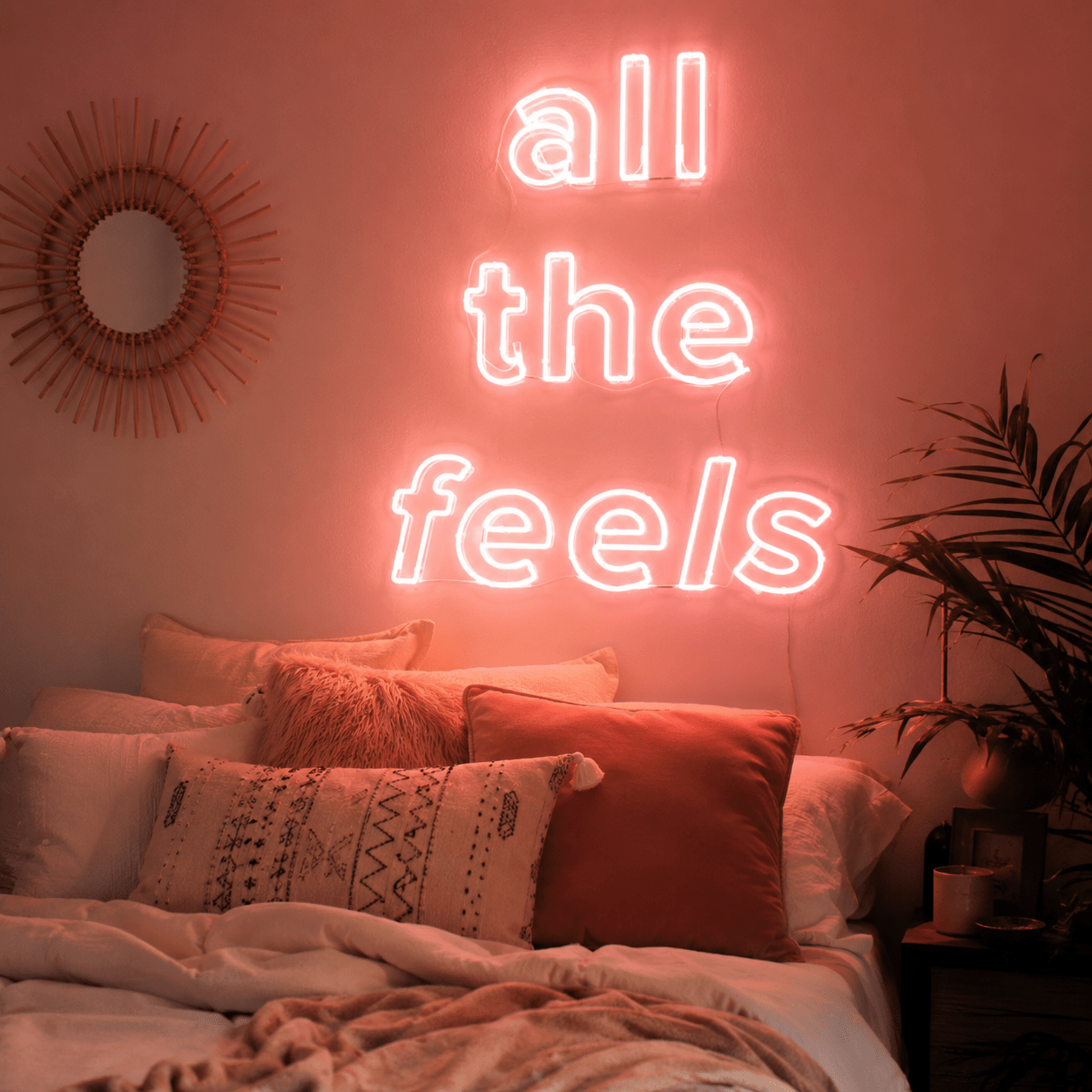 All The Feels LED Neon Sign Bedroom Wall Art - Shineneon