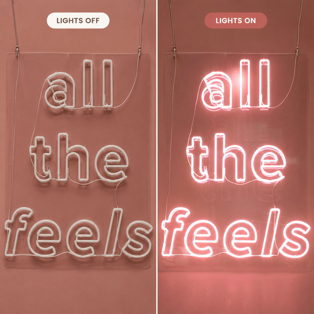 All The Feels LED Neon Sign Bedroom Wall Art - Shineneon