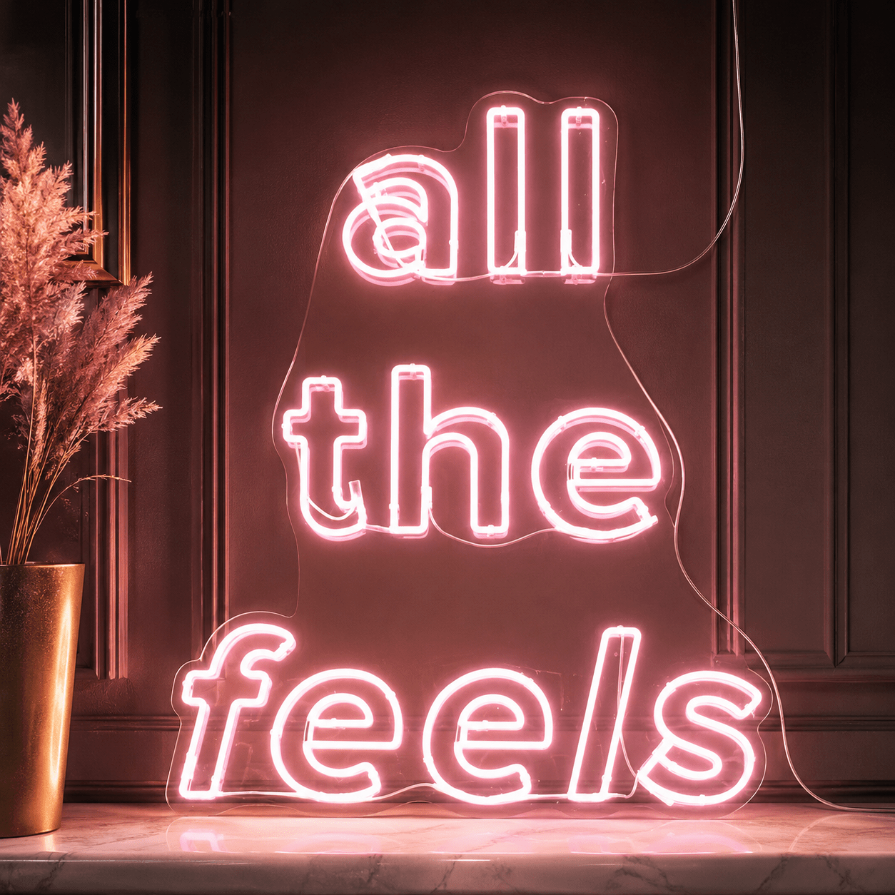 All The Feels LED Neon Sign Bedroom Wall Art - Shineneon