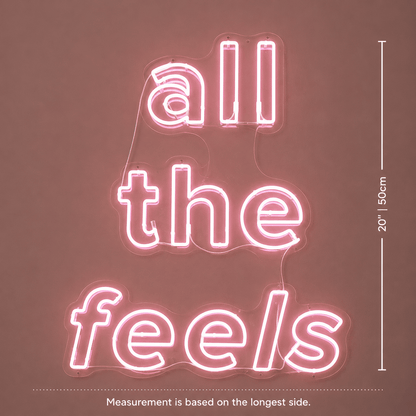 All The Feels LED Neon Sign Bedroom Wall Art - Shineneon