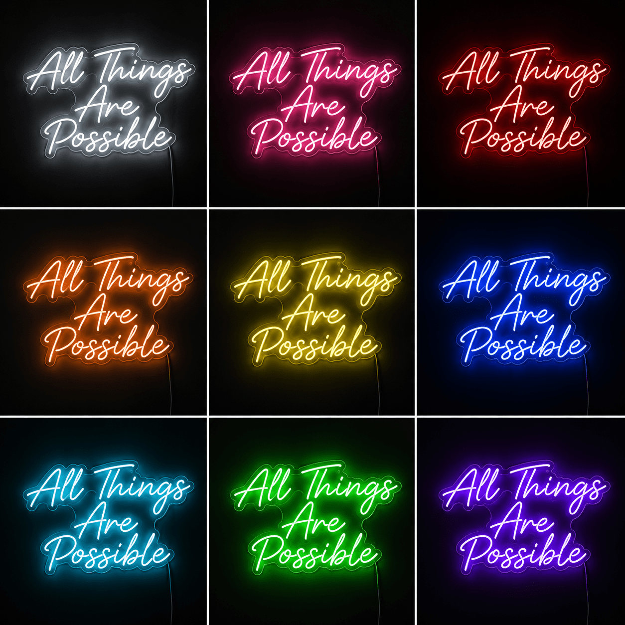 All Things Are Possible LED Neon Sign - Shineneon
