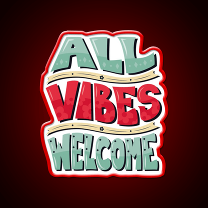 All Vibes Welcome Welcome Led Neon Sign Open Sign Rgb Color - Shineneon