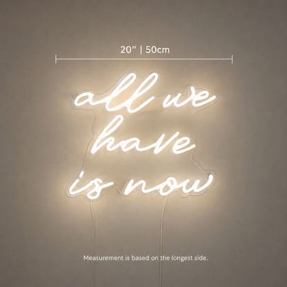 All We Have Is Now LED Neon Sign Bedroom Decor Wall Neon Sign - 04 Size Image