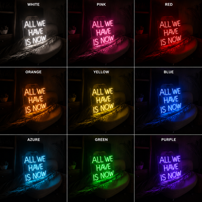 All We Have Is Now LED Neon Sign Home Decor - 05 Color Grid