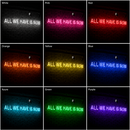 All We Have Is Now LED Neon Sign Home Wall Art - 05 Color Grid
