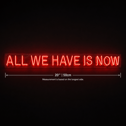 All We Have Is Now LED Neon Sign Home Wall Art - Shineneon