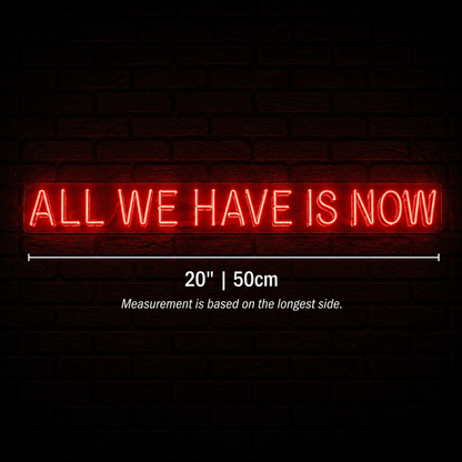 All We Have Is Now LED Neon Sign Home Wall Art Wall Neon Sign - Shineneon