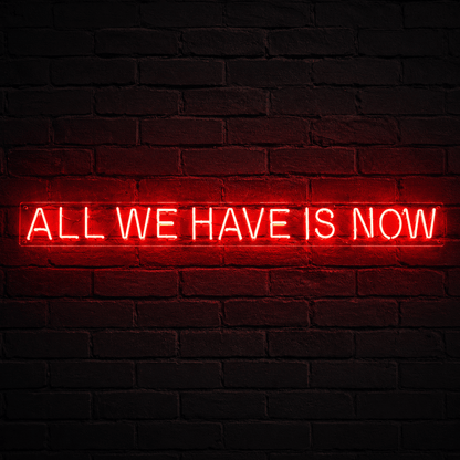 All We Have Is Now LED Neon Sign Home Wall Art Wall Neon Sign - Shineneon