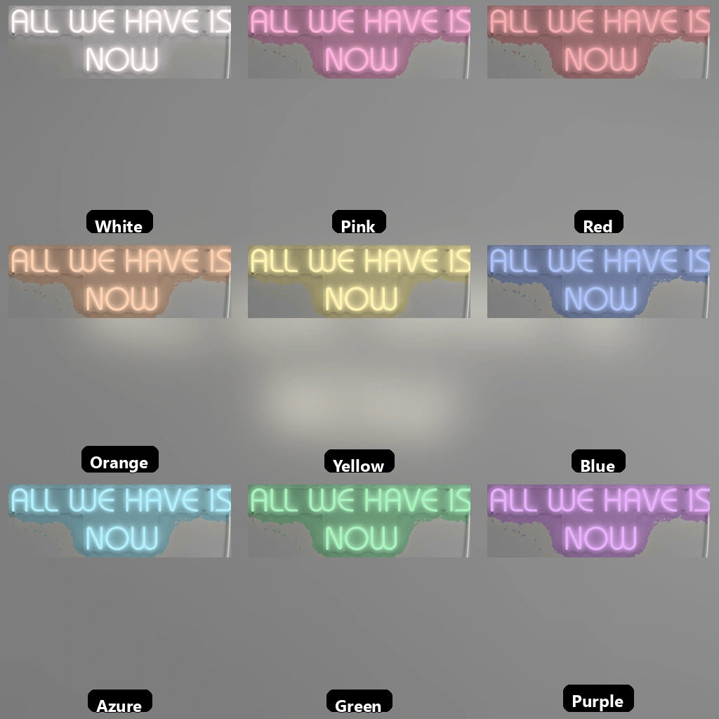 All We Have Is Now LED Neon Sign Wall Decor - 05 Color Grid