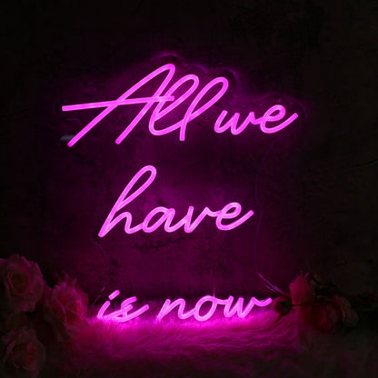 All We Have Is Now Pink Led Neon Sign - Shineneon