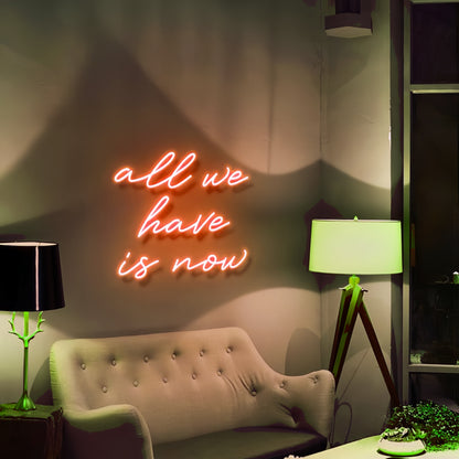 All We Have Is Now Seize The Day With Motivational Neon | Shineneon