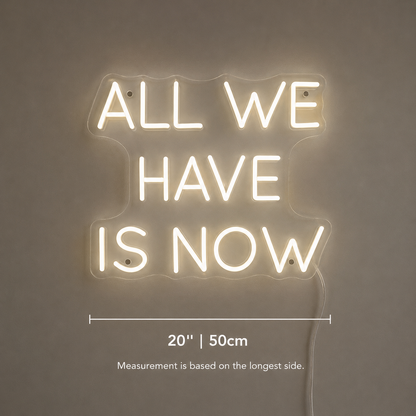 All We Have Is Now Wall Decor Room Decor LED Neon Sign - 04 Size Image