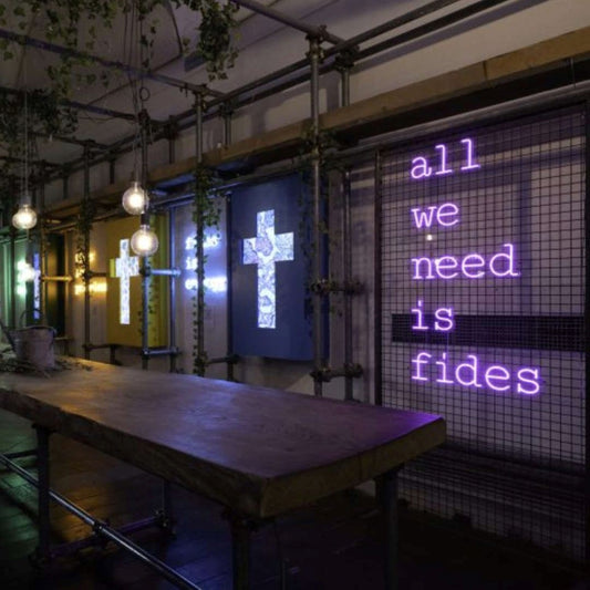 All We Need Is Fides Led Sign Business Neon Sign