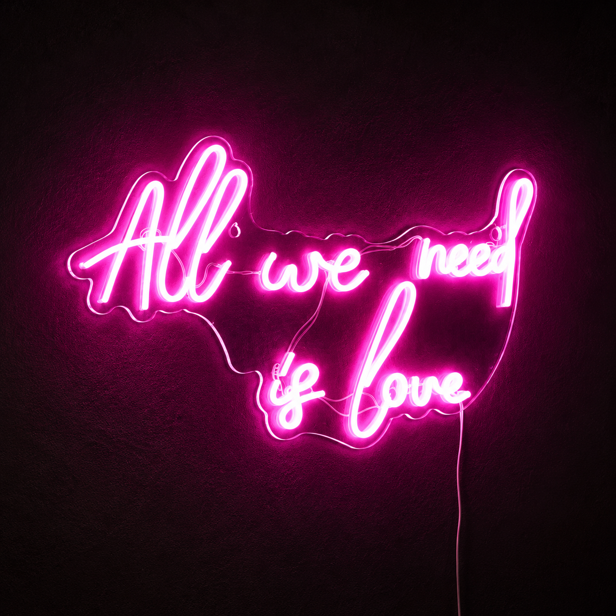 All We Need Is Love Acrylic LED Neon Sign - 01 Original Product Image