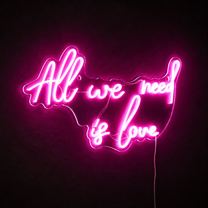 All We Need Is Love Acrylic LED Neon Sign - 01 Original Product Image