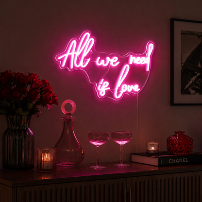 All We Need Is Love Acrylic LED Neon Sign - 02 High-Converting Product Image