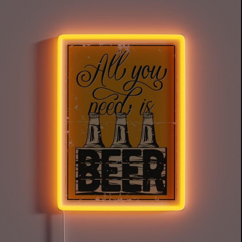 All You Need Is Beer Rgb Led Neon Sign - Shineneon